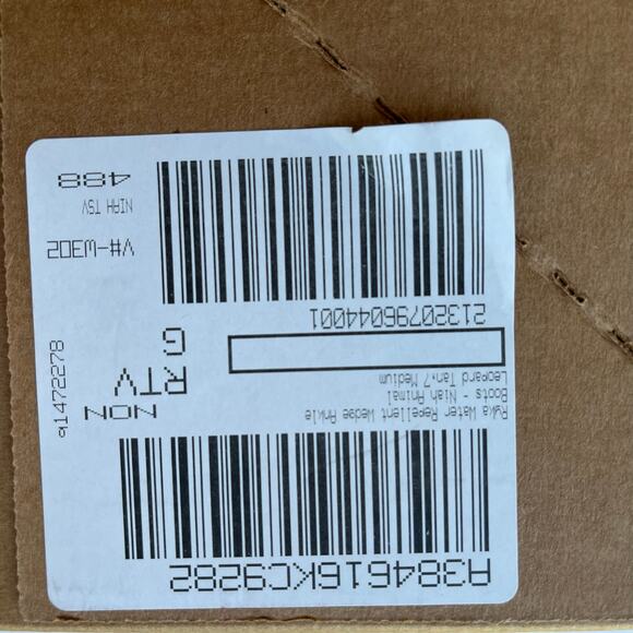 Ryka Water Repellent Wedgie Ankle Boots Niah Animal Tan Womens 7 M - Picture 10 of 12